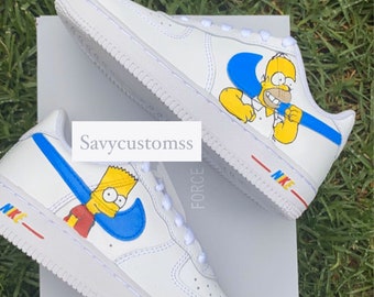custom air force 1 bart simpson