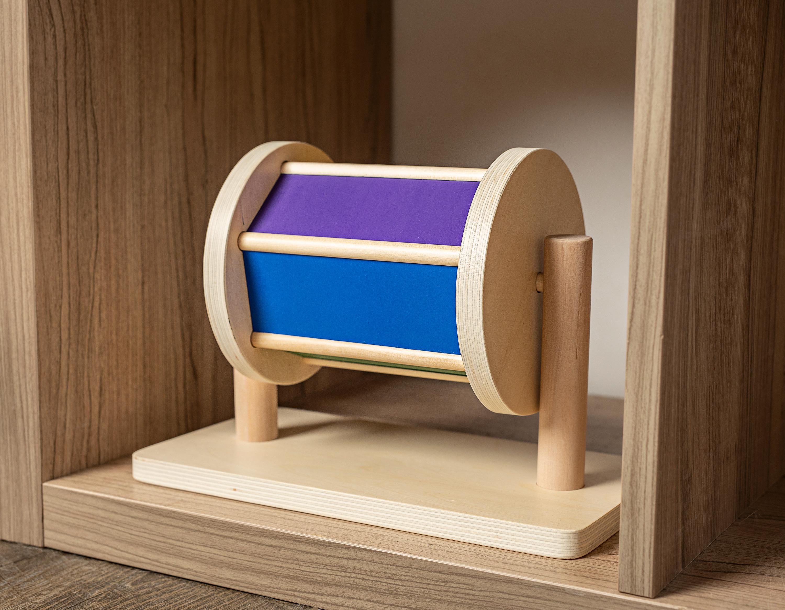 A Rattling Machine Spinning Drum Rattle Toy With Mirror - Etsy
