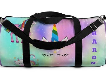 Personalized Unicorn Duffel Bag | School  Gym Travel Bag | Ballet Duffel Bag | Gifts for her | Girls Gift | Summer Camp?|Vacation bag