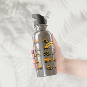 Personalized Stainless Steel Water Bottle With Straw, 20oz | Customize / pair  with your kids backpack |lunchback design.holiday gift