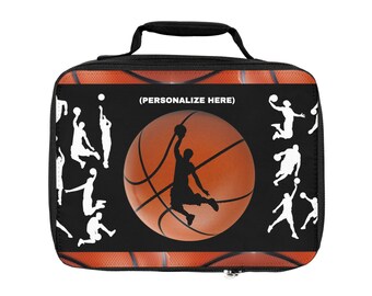 Personalized Kids basketball Lunch Bag \ back to school insulated basketball lunch bagEaster Gift