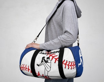 Personalized Kids  Duffel Bag | Crisply Printed Kids Baseball Duffel Bag, Lightweight