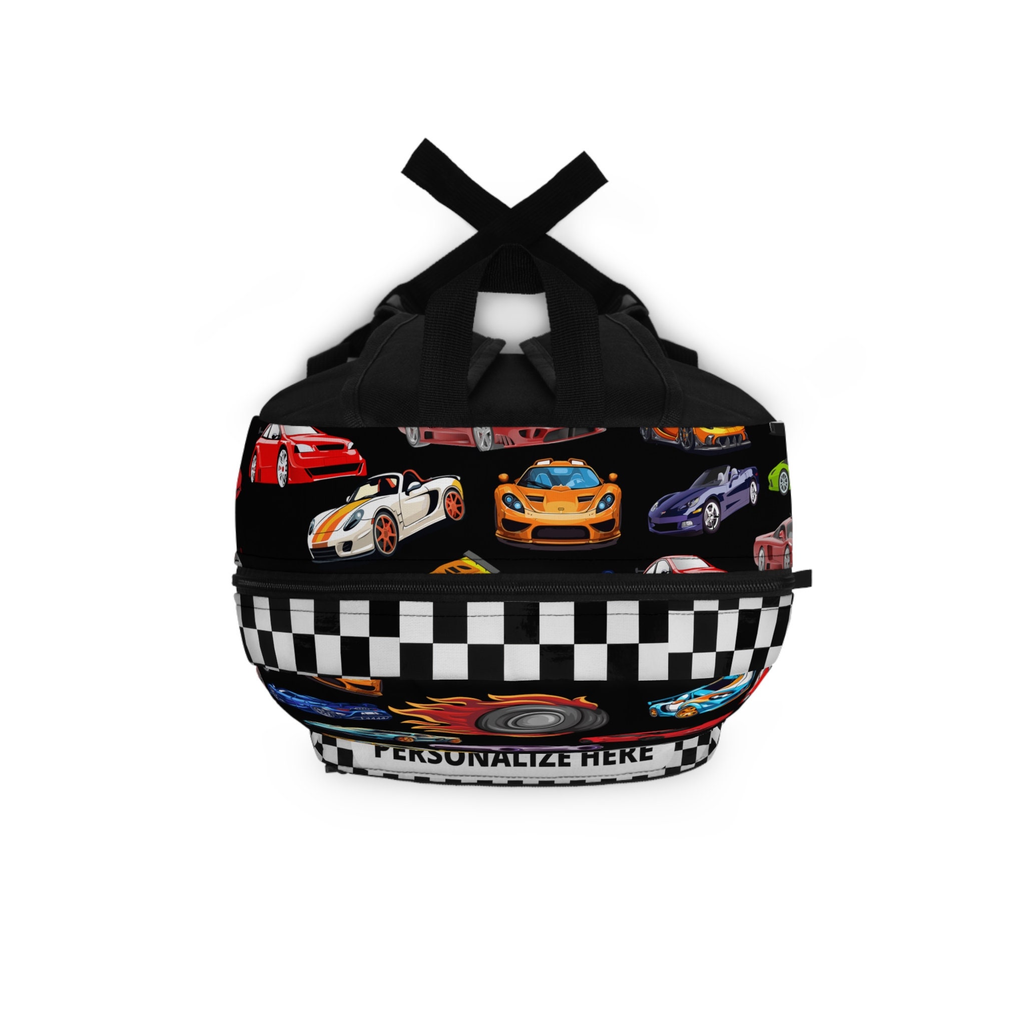 Personalized Kids Racer Cars Backpack | Car Racers Fan Back to School ...