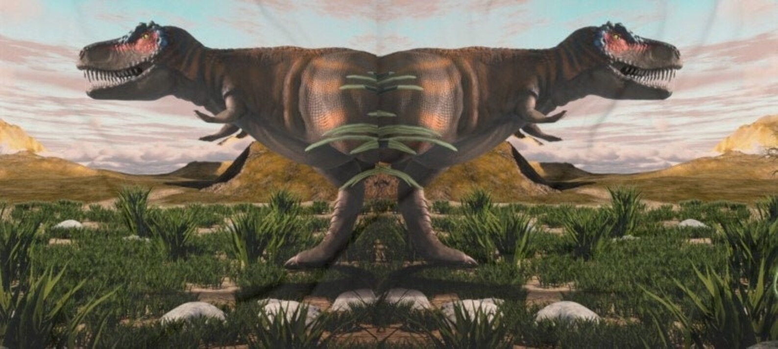 Mousse Green Dinosour Print Beach Towel main image 1