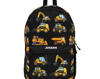 Personalized  Construction Tractors & Trailers Backpack | Kids back to School bagholiday giftEaster Gift