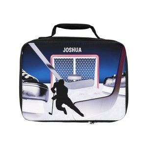 Personalized  Kids Hockey Lunch Bag | back to school Hockey Lunch Bagholiday giftEaster Gift