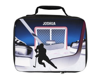 Personalized  Kids Hockey Lunch Bag | back to school Hockey Lunch Bagholiday gift