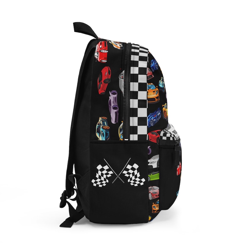 Personalized Kids Racer Cars Backpack | Car Racers Fan Back to School ...