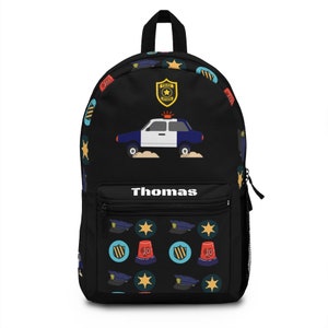 Personalized  Police Theme Backpack | Policeman kids backpack | Back toSchool | Summer Camp bagholiday giftEaster Gift