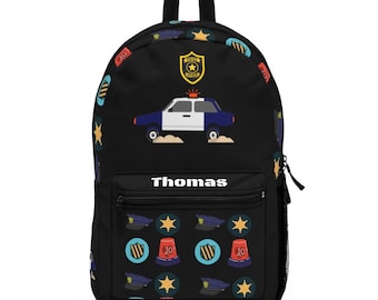 Personalized  Police Theme Backpack | Policeman kids backpack | Back toSchool | Summer Camp bagholiday giftEaster Gift