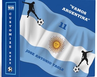 Personalized Argentina Soccer Fan Trading Card Binder  | Soccer fan Album | Vamos Argentina AlbumEaster Gift