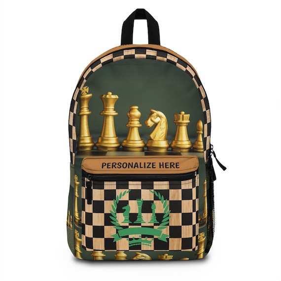 Kids Personalized Chess Backpack Back to School Chess Player Backpack Essentials Etsy