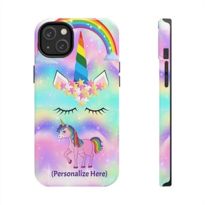 Personalized Kids Unicorn Face Tough Phone Cases | Unicorn Iphone Case | Kids Gift idea. back to School | Girls Iphone caseholiday gift