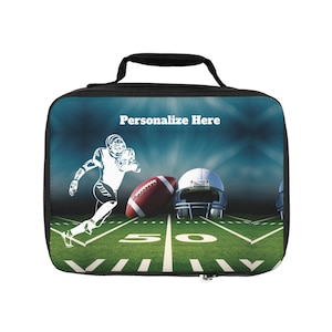 Personalized Kids Football Lunch Bag | Back to school football lunch bag | Gift for Boysholiday giftEaster Gift