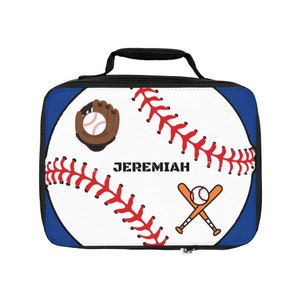 Personalized Baseball Fan Kids Lunch Bag | back to School Lunch bag| Little League |Gift for Boysholiday giftEaster Gift