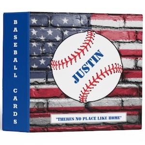 Raccoglitore di carte da baseball personalizzato/Regalo di laurea personalizzato per fan del baseball/Idea regalo di compleanno per bambini, raccoglitore scolastico