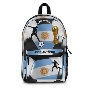 Personalized Argentina Soccer Fan Back Pack | World Cup  2023 Champions Backpack |Easter Gift
