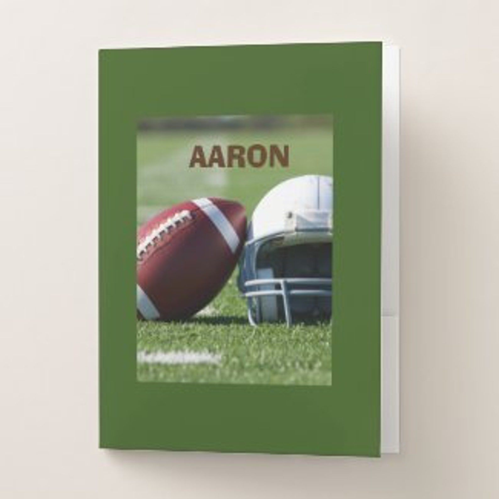 Personalized Football Pocket Folder | Set of 5, School Supplies - Etsy