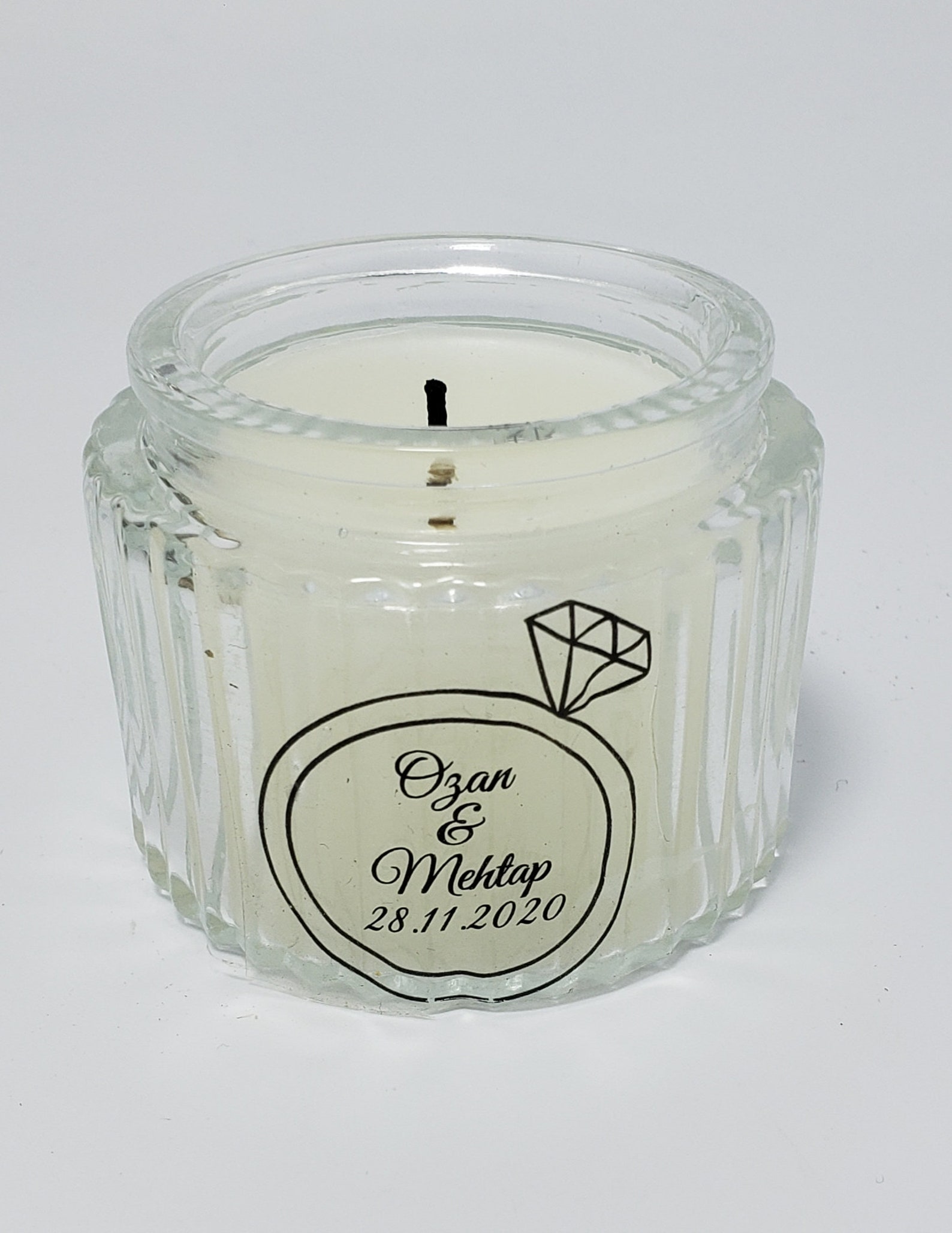 Decorated Gift Candles in Glass Jar 5 Pieces Etsy