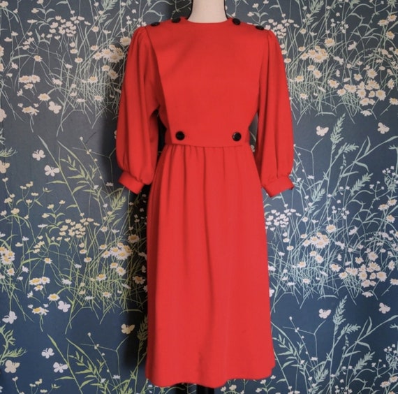 Leslie Fay Vintage Red Dress - image 1