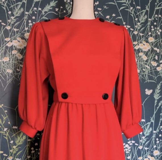 Leslie Fay Vintage Red Dress - image 3