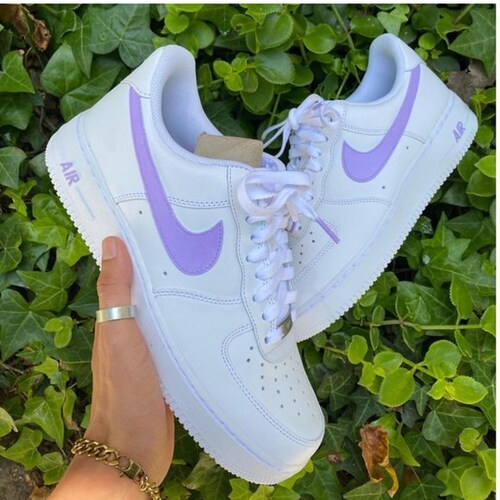 custom purple nike air force 1