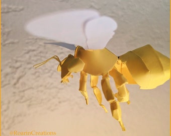 Honeybee DIY Papercraft Bee Puzzle Cardstock Kit, Unique Gift