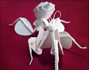Orchid Mantis DIY Digital, Papercraft, Cricut Cutting Machine Pattern