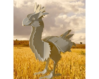 Chocobo DIY Papercraft Fantasy Puzzle Cardstock Kit, Unique Gift