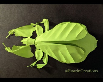 Leaf Insect DIY Papercraft Bug Puzzle Cardstock Kit, Unique Gift