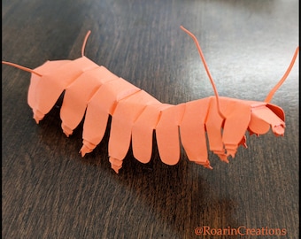 Monarch Caterpillar DIY Papercraft Puzzle Cardstock Kit, Unique Gift