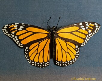 Monarch Metamorphosis Caterpillar Crysalis Butterfly Puzzle DIY Papercraft Kit