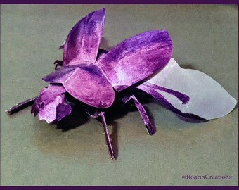 Scarab Digital Papercraft Pattern, Cricut Cutting Machine Pattern