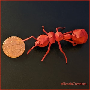 Patrón de papercraft digital de hormiga, patrón de máquina de corte cricut