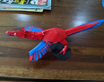 Velociraptor Dinosaur DIY Kit, Papercraft Jurassic Animal With Instructions Gift for Artists and Animal Lovers