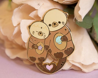 Mother’s Day gift-Significant Sea Otter enamel pin-Celestial Sea otter-cute ocean animal pins- Celestial pins- Cute Sea otter enamel pin