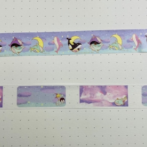 ute Whale Ocean Washi tape- Pastel Kawaii Washi tape- Kawaii Ocean Washi tape- Cute Washi tape- Aesthetic art Washi tape