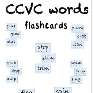 CCVC words flashcards
