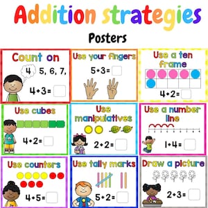 Addition strategies posters