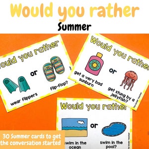 Would you rather question cards - SUMMER