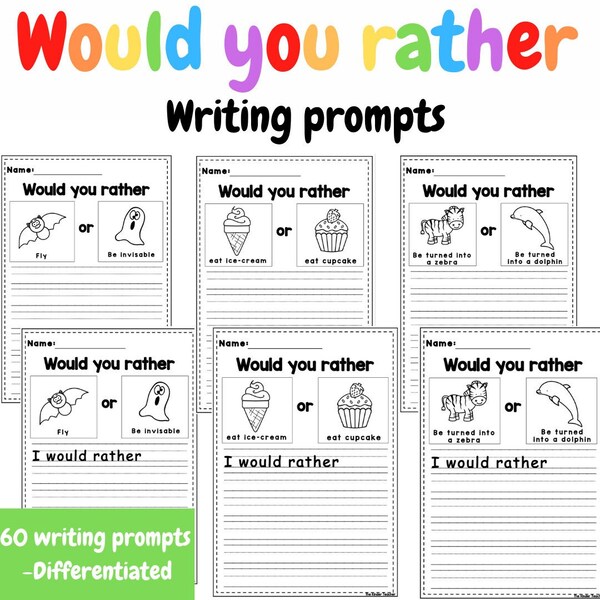 Would you rather booklet  - Early writing