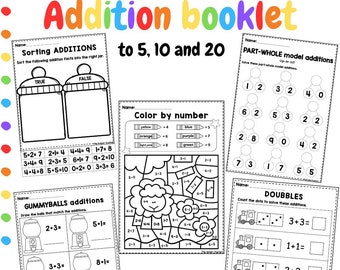 Addition Booklet - Reception and Year 1 - Etsy