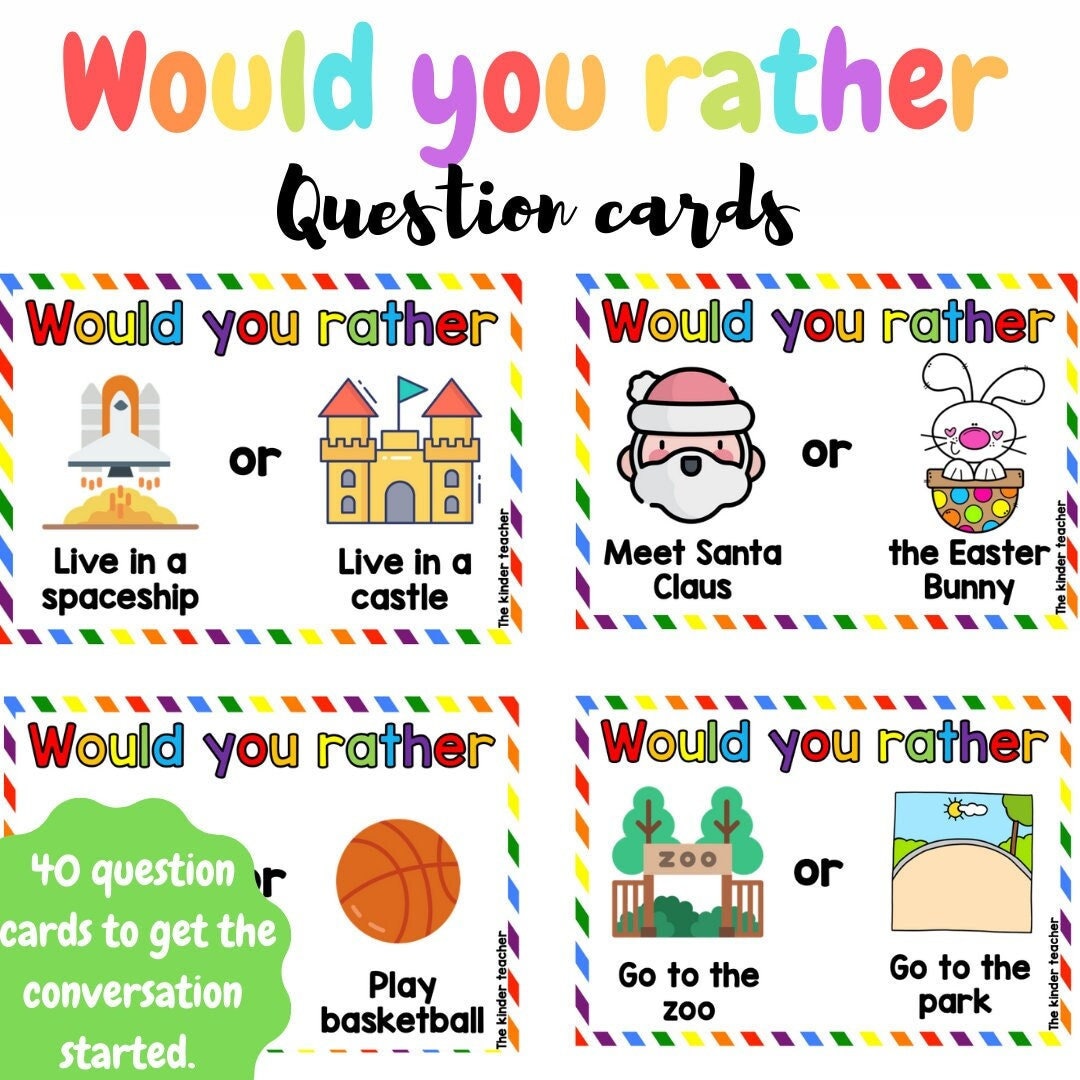 100+ Free & Fun Would You Rather Questions for Kids [Free Printable PDF  Cards]