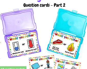 Would you rather questions! 40 cards - PART 2