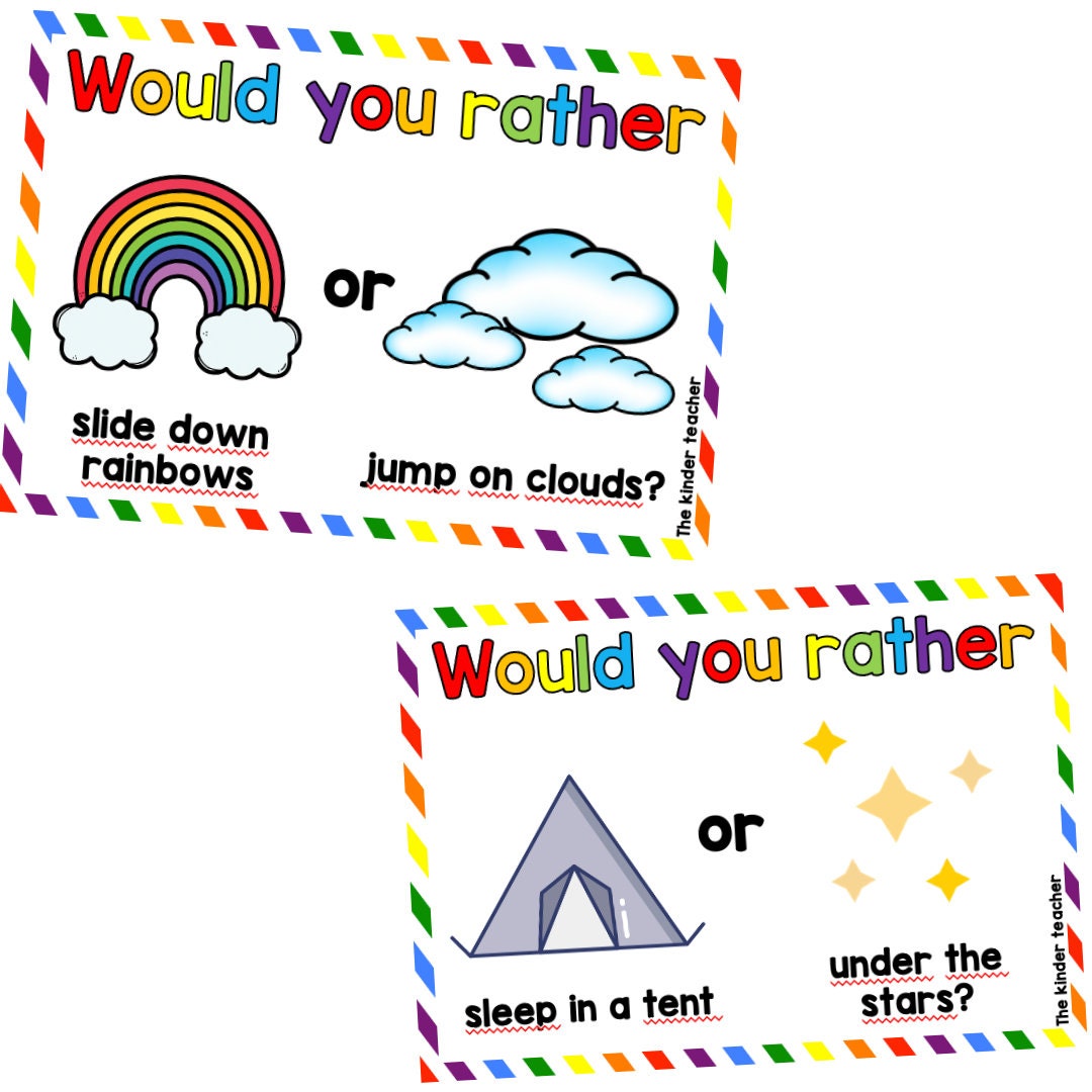 Would You Rather Questions! 40 Cards - PART 2 - Etsy