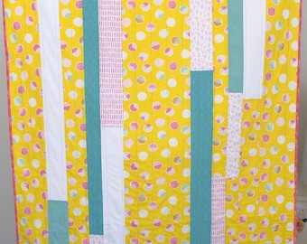 Handmade Modern Baby Quilt/ Playmat