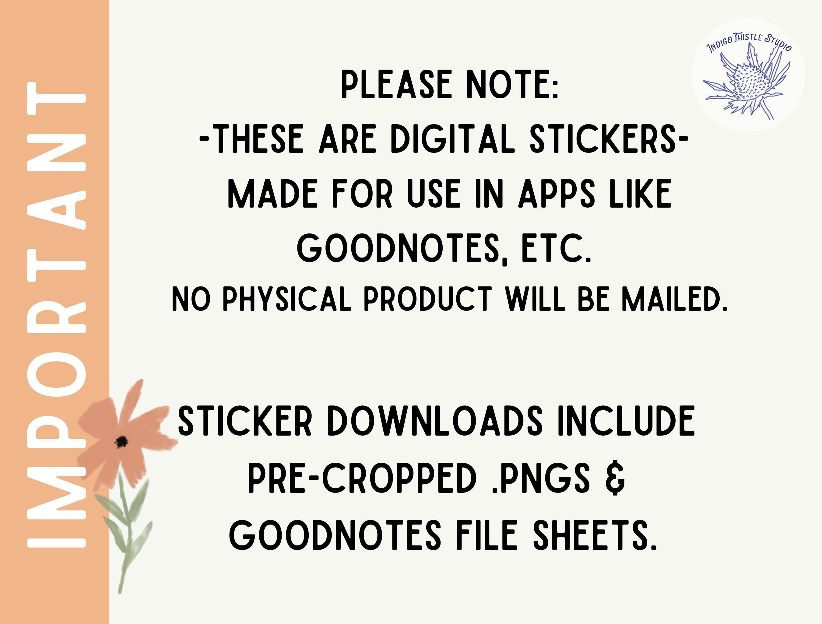 Digital Sticker Pack, Digital Planner Stickers, Goodnotes Stickers ...