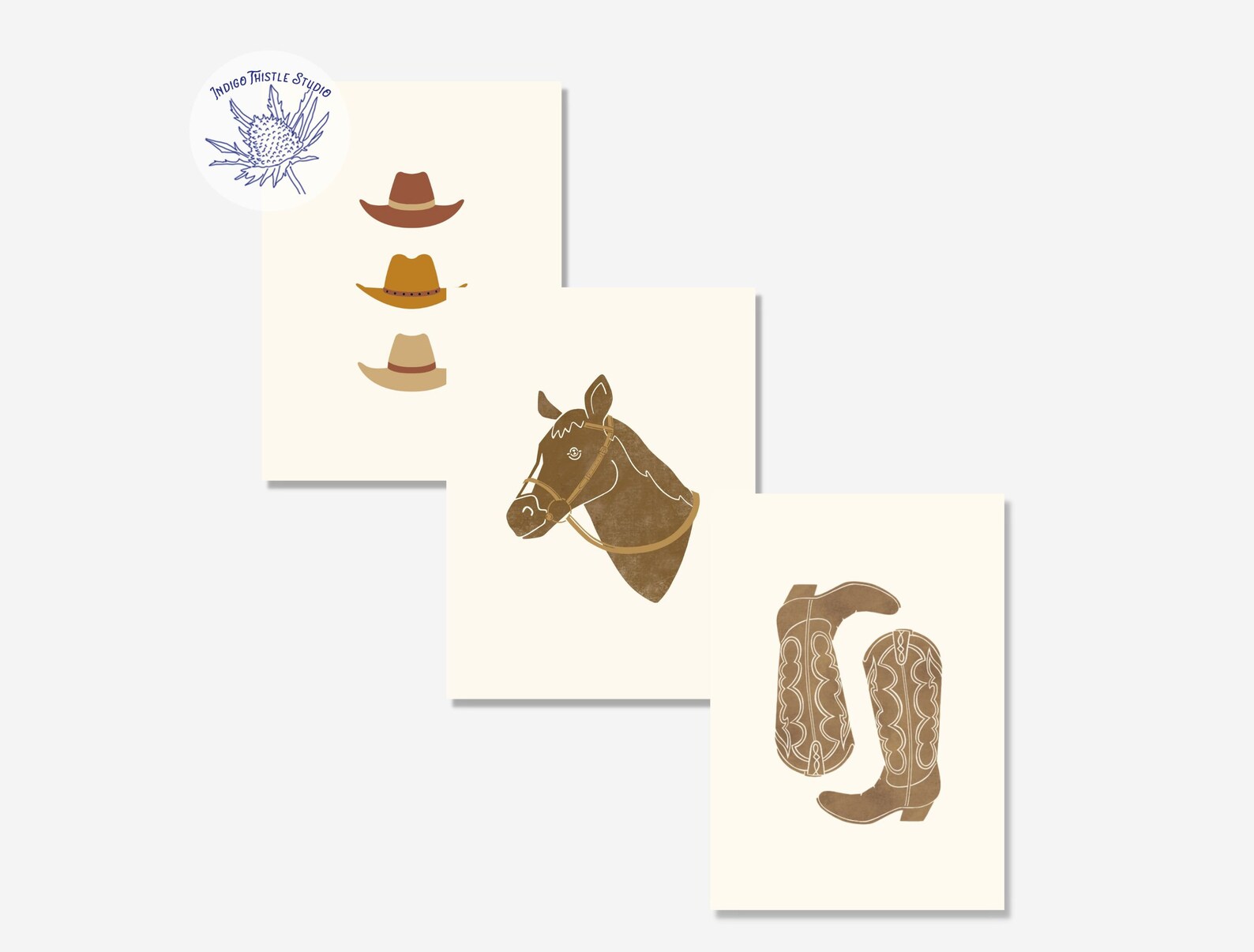 Cute Rodeo Print Cowboy Rodeo Kids Prints Set of 3, Western Prints, Southwestern Art ...