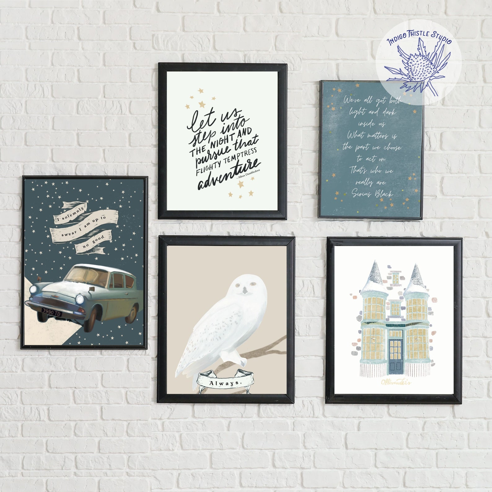 Children's Book Posters Set of 5 Owl Nursery Prints Etsy