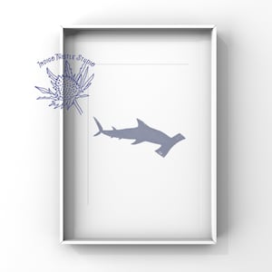 Hammerhead Print - Ocean Animal Art Print - Shark Nursery Decor - Sea Creature Kids Print - Kids Room Decor - Cute Wildlife Art - Baby Shark